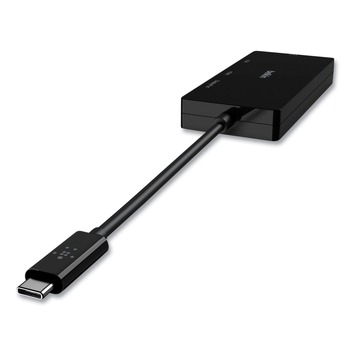 Belkin AVC003BK-BL DisplayPort/DVI/HDMI/USB-C/VGA 4.33 in. USB-C Video Adapter - Black