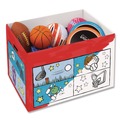 Arts & Crafts Supplies | Bankers Box 1231601 At Play Color in Toy Box Sports Design 1 Section 5.25 cu ft 28-in x 18-in x 18-in White/Black image number 4
