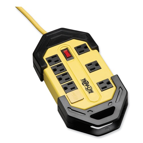 Surge Protectors | Tripp Lite TLM815NS Protect It! 8-Outlet Safety Power Strip with 15 ft. Cord - Yellow/Black image number 0