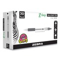 Pens | Zebra 25130 0.7 mm Retractable Medium Z-Grip Ballpoint Pen - Black Ink Clear/Black Barrel (30/Pack) image number 1