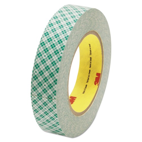 3M | 3M 410M 1 in. x 36 Yards Double Coated 3 in. Core Tissue Tape - White (1-Roll) image number 0