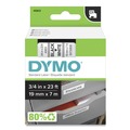 Back to School Sale | DYMO 45803 0.75 in. x 23 ft. D1 High-Performance Polyester Removable Label Tape - Black on White image number 0