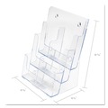 Desk Shelves | Deflecto 77401 9.63w x 6.25d x 12.63h 6-Compartment Leaflet Size DocuHolder - Clear image number 3