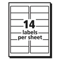 Labels | Avery 08662 1.33 in. x 4 in. Matte Clear Easy Peel Mailing Labels with Sure Feed Technology for Inkjet Printers - Clear (14/Sheet, 25 Sheets/Pack) image number 3