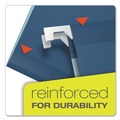 File Folders | Pendaflex 04153 1/5 NAV 1/5-Cut Tabs Legal Size Colored Reinforced Hanging Folders - Navy (25/Box) image number 2