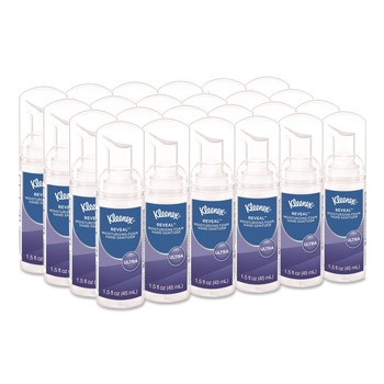 SKIN CARE AND HYGIENE | Kleenex 34604 1.5 oz. Pump Bottle Ultra Moisturizing Foam Hand Sanitizer - Unscented (24/Carton)