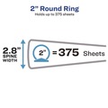 Binders | Avery 27554 8.5 in. x 5.5 in. 2 in. Capacity 3 Rings Mini Size Durable Non-View Binder with Round Rings - Black image number 1