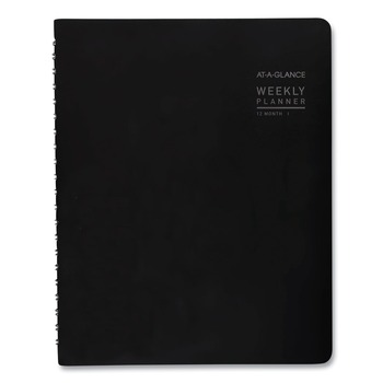 AT-A-GLANCE 70950X05 11 in. x 8.25 in. 12-Month (Jan to Dec): 2026 Vertical-Column Format Contemporary Weekly/Monthly Planner - Black Cover