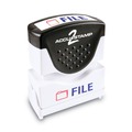 Back to School Sale | ACCUSTAMP2 035534 1.63 in. x 0.5 in. FILE Pre-Inked Shutter Stamp - Red/Blue image number 0