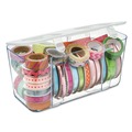 Boxes & Bins | Deflecto 29201CR 8.8 x 4 x 4.38 Stackable Caddy Organizer - Medium/White image number 3