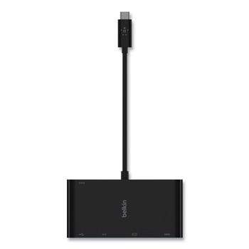 OFFICE ADAPTERS AND CHARGERS | Belkin AVC004BK-BL 4K HDMI/USB-A/USB-C/VGA 4.9 ft. USB-C Multimedia plus Charge Adapter - Black