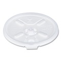 Just Launched | Dart 16FTLS Lift n' Lock Straw Slot 12 - 24 oz. Foam Cup Lids - Translucent (1000/Carton) image number 0