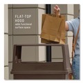 Trash & Waste Bins | Rubbermaid Commercial FG256V00BRN 23 in. x 26.63 in. x 13 in. Hooded Top Glutton Receptacle without Door - Brown image number 4