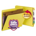 Just Launched | Smead 26789 End Tab Pressboard Classification Folders with Six SafeSHIELD Fasteners - Letter, Yellow (10/Box) image number 4