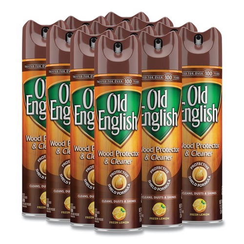Furniture Cleaners | OLD ENGLISH 62338-74035 12.5 oz. Aerosol Spray Furniture Polish - Fresh Lemon Scent (12/Carton) image number 0