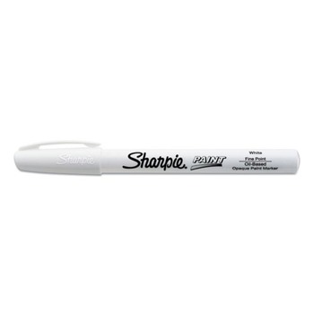 PENS PENCILS AND MARKERS | Sharpie 2107616 Fine Bullet Tip, Permanent Paint Marker - White (1 Dozen)