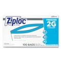 | Ziploc 682254 2-Gallon 2.7 mil. 13 in. x 15.5 in. Double Zipper Freezer Bags - Clear (100/Carton) image number 0