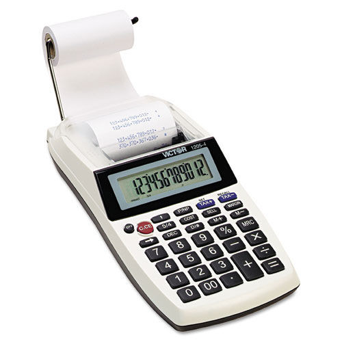 Calculators | Victor 1205-4 Black Print 2 Lines/Sec Palm/Desktop One-Color Printing Calculator image number 0