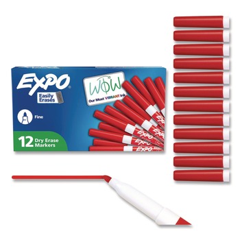 PRODUCTS | EXPO 86002A Low-Odor Bullet Tip Dry-Erase Marker - Fine/Red (1-Dozen)
