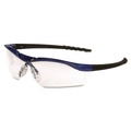 Safety & First Aid | MCR Safety DL310AF Dallas Wraparound Safety Glasses - Metallic Blue Frame/Clear Anti-Fog Lens image number 1