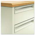 Office Desks & Workstations | HON H38180.C.L 72 in. x 36 in. x 29.5 in. 38000 Series Double Pedestal Desk - Harvest/Putty image number 1