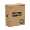 Cups and Lids | SOLO TL38B2-0004 Traveler Cappuccino Style Dome Lid Fits 8 oz Cups - Black (1000/Carton) image number 1