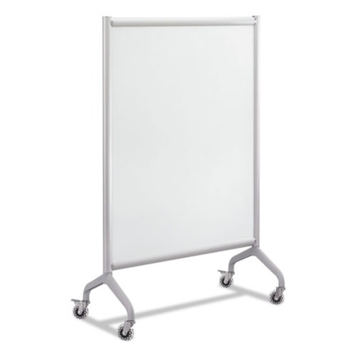 White Boards | Safco 2014WBS Rumba 36 in. x 16 in. x 54 in. Full Panel Whiteboard Collaboration Screen - White/Gray image number 0