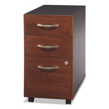 PRODUCTS | Bush WC24453SU 15.75 in. x 20.25 in. x 27.88 in. 3-Drawers: Box/Box/File, Legal/Letter/A4/A5 Series C Mobile Pedestal File - Cherry/Gray