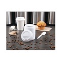 Cups and Lids | SOLO TL38R2-0007 Traveler Dome Hot Cup Lid Fits 8 oz Cups - White (100/Pack, 10 Packs/Carton) image number 4