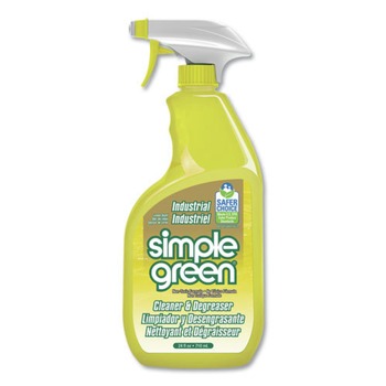 Simple Green 3010001214002 24 oz. Industrial Cleaner and Degreaser Concentrate Spray - Lemon Scent (12/Carton)