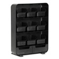 Breakroom Supplies | Mind Reader TBORG-BLK 10.24 in. x 4.33 in. x 13.11 in. Baggy 9-Drawer Tea Bag and Accessory Holder - Black image number 3