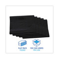 Trash & Waste Bins | Boardwalk H7658WKK 60 Gallon 1.7 mil 38 in. x 58 in. Flat Pack Linear Low Density Industrial Can Liners - Black (100/Carton) image number 4