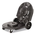 Just Launched | Rubbermaid Commercial FG264600BLA 20.25 in. x 45 in. x 8 in. 300 lbs. Capacity 2-Container Tandem Dolly - Black image number 4