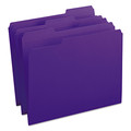 File Folders | Smead 13034 1/3-Cut Tabs Assorted Letter Size 0.75 in. Expansion Reinforced Top Tab Colored File Folders - Purple (100/Box) image number 0
