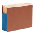 File Folders | Smead 73689 Fully Lined 6.5 in. High Gussets 5.25 in. Expansion Letter Size Redrope Drop-Front End Tab File Pockets - Blue (10/Box) image number 1