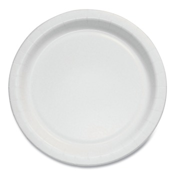 SOLO MP6B-2054 Bare Eco-Forward 6 in. Diameter ProPlanet Seal Clay-Coated Paper Plate - White/Brown/Green (1000/Carton)