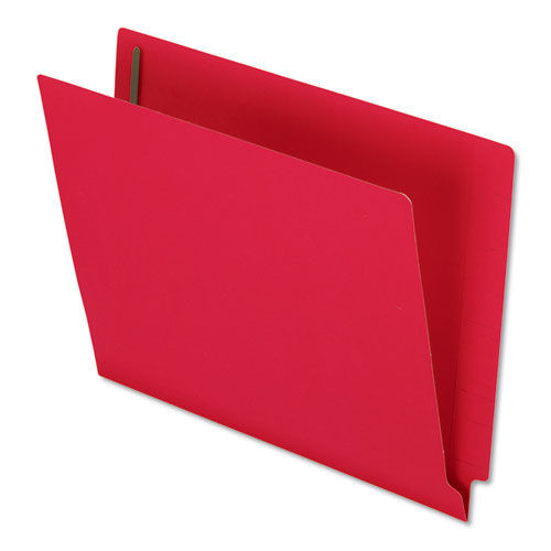 File Folders | Pendaflex H10U13R 0.75 in. Expansion 2 Fasteners Letter Size Colored Reinforced End Tab Fastener Folders - Red Exterior (50/Box) image number 0