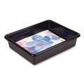 Boxes & Bins | Storex 62516U05C Storage Tray, Flat, 0.8 gal, 10.65-in x 10.65-in x 2.96-in, Black, 5/Pack image number 4