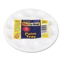 Arts & Crafts Supplies | Creativity Street PAC5924 Round Plastic Paint Trays for Classroom - White (10/Pack) image number 1