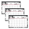 Bulletin Boards | Blue Sky BLS130617 17 in. x 11 in. 12-Month (Jul 2025-Jun 2026) Analeis Academic Year Desk Pad Calendar - White/Black/Coral Sheets image number 2