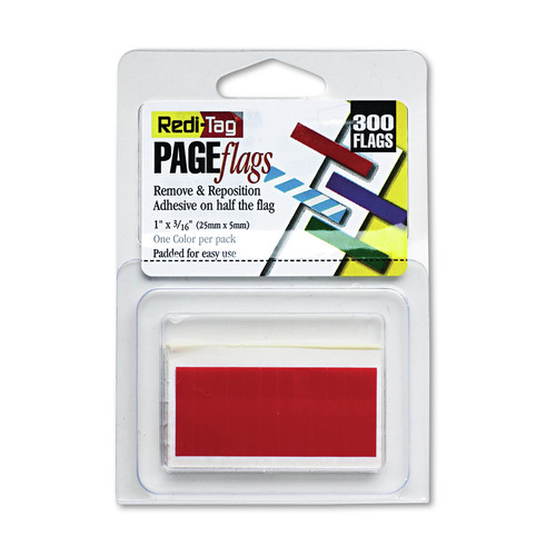 Page Flags | Redi-Tag B20022 Removable/Reusable Page Flags - Red (300/Pack) image number 0