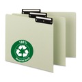 File Folders | Smead 50534 1/3-Cut Tab 8.5 in. x 11 in. Recycled Blank Top Tab File Guides - Green (50/Box) image number 1