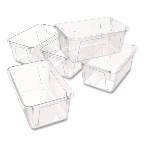 Boxes & Bins | Storex 62464U05C Cubby Bin, 1.8 gal, 7.8-in x 12.09-in x 5.18-in, Clear, 5/Pack image number 0