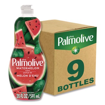 DISH SOAPS | Ultra Palmolive 61047428 Dishwashing Liquid, Watermelon Scent, 20 oz Bottle, 9/Carton