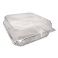 Food Trays, Containers, and Lids | Karat FP-HC99PET-1C PET Plastic Hinged Container 9 x 9 x 3.6 Clear Plastic 100/Pack 2 Packs/Carton image number 2