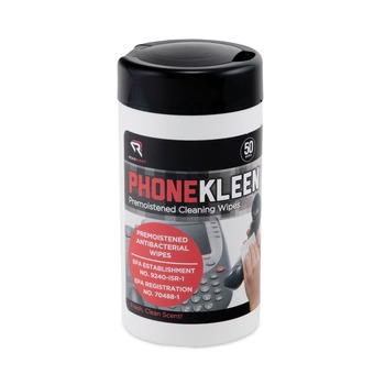 Read Right RR1403 5 x 5 PhoneKleen Cloth Wet Wipes