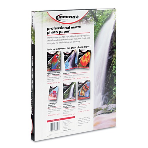 Photo Paper | Innovera IVR99650 8.5 in. x 11 in. Heavyweight Photo Paper - Matte White (50/Pack) image number 0