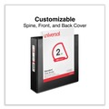 Binders | Universal UNV20745 11 in. x 8.5 in. 2 in. Capacity 3 Rings Slant D-Ring View Binder - Black image number 7