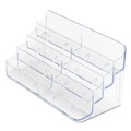 Desktop Organizers | Deflecto 70801 7.78 in. x 3.5 in. x 3.38 in. Plastic 8-Pocket Business Card Holder - Clear image number 0