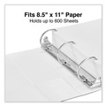 Binders | Universal UNV20748 11 in. x 8.5 in. 3 in. Capacity 3-Slant D-Ring View Binder - White image number 8